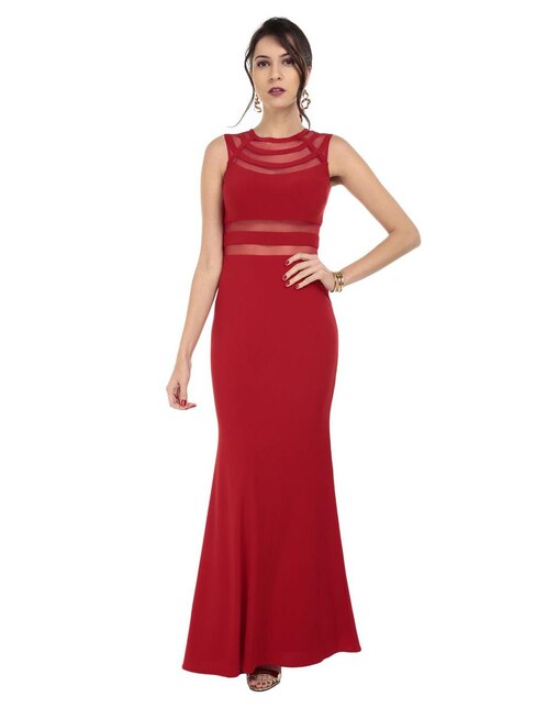 Vestido Rue de la Paix rojo de noche en Liverpool