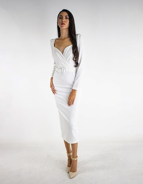 Vestido 3/4 formal Sara Glamm para mujer