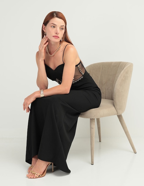 Vestido largo de fiesta Rue De La Paix escote corazón para mujer