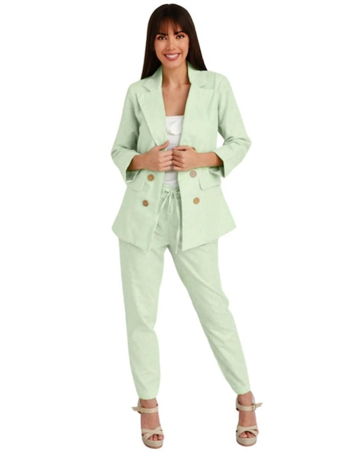 Conjunto de vestir Roman Fashion de lino para mujer