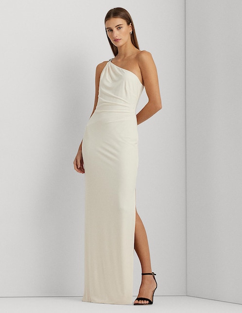 Vestido maxi de fiesta Lauren Ralph Lauren escote medio