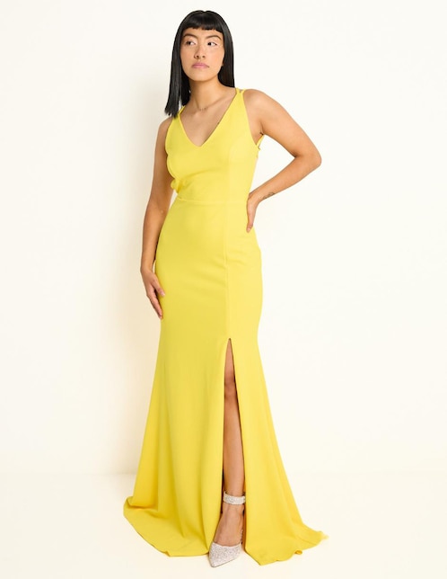 Vestido maxi de fiesta RUE by Rue de la Paix espalada cruzada