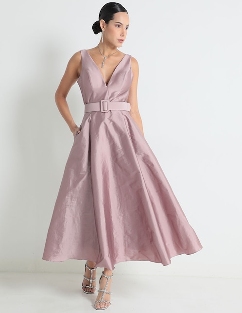 Vestido crop de fiesta Rue de la Paix escote V
