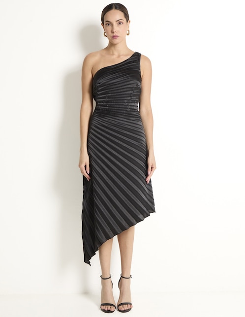 Vestido crop de fiesta escote medio