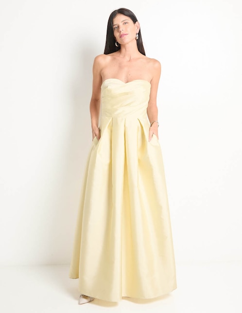Vestido maxi de fiesta Rue de la Paix escote corazón