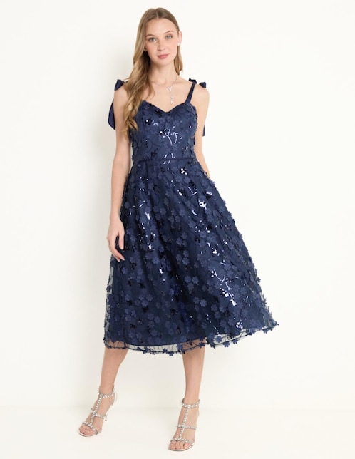 Vestido midi de fiesta RUE by Rue de la Paix escote V