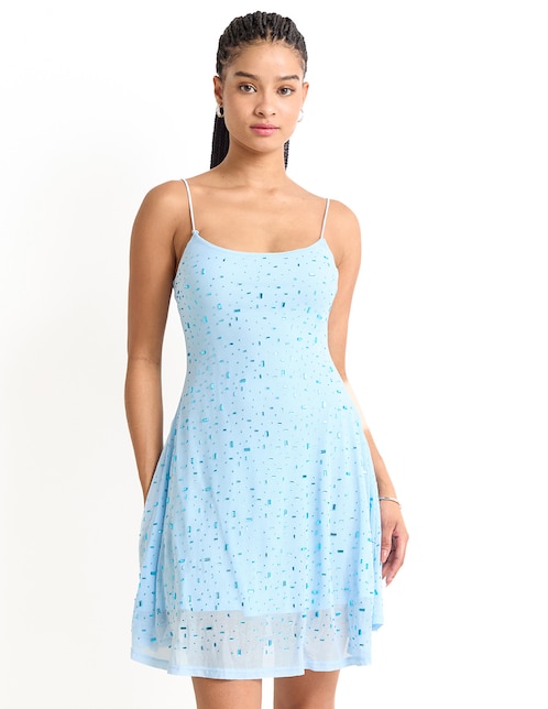 Vestido mini de fiesta escote cuadrado 1