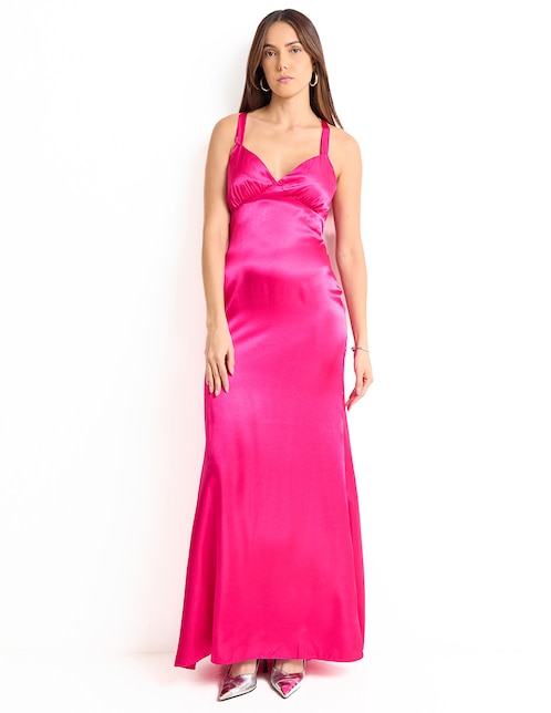 Vestido maxi de fiesta escote bajo 1