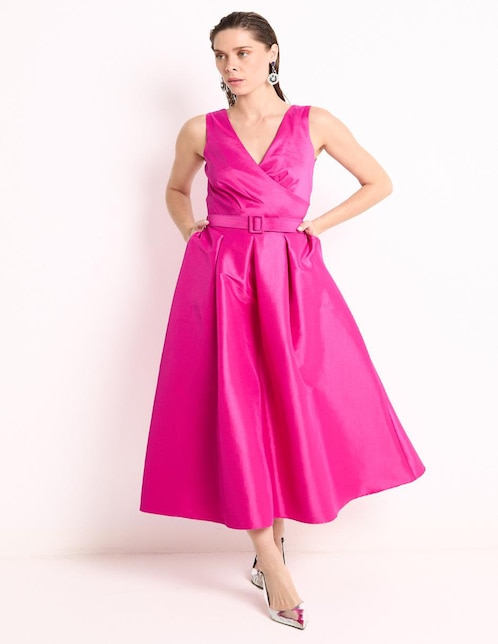 Vestido crop de fiesta Rue de la Paix escote V