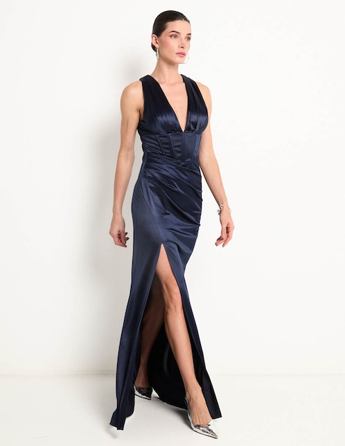 Vestido maxi de fiesta Rue de la Paix escote bajo