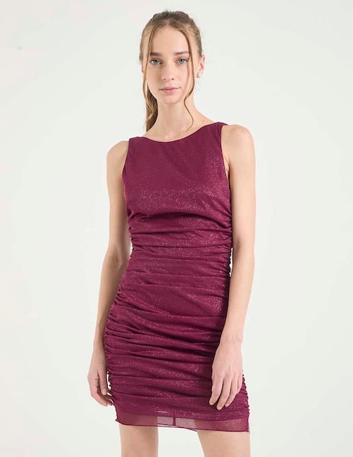Vestido corto de fiesta espalda abierta 1