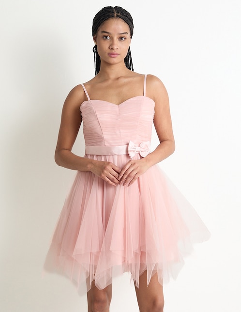 Vestido corto de fiesta escote corazón 1
