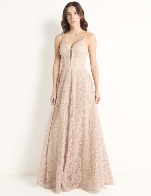 Vestido maxi de fiesta Rue de la Paix espalda cruzada