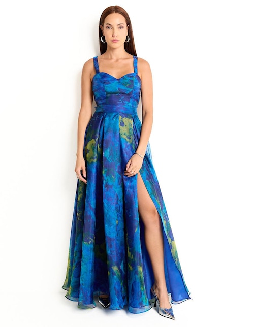 Vestido maxi de fiesta Rue de la Paix escote espalda cruzada