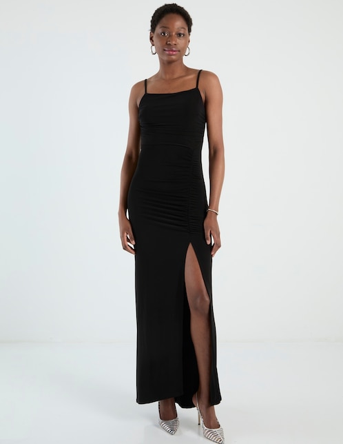 Vestido maxi fiesta escote espalda abierta 1