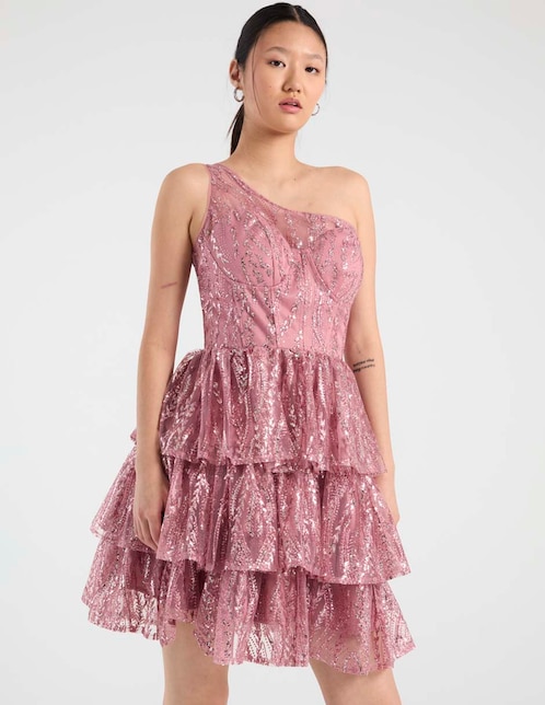 Vestido corto de fiesta escote medio 1