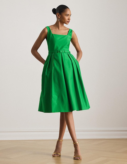 Vestido midi de fiesta escote medio 1