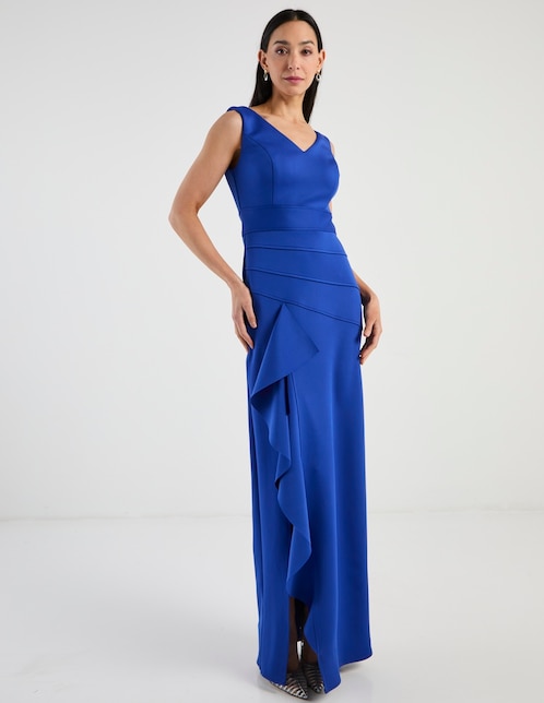 Vestido largo de fiesta Damaia Atelier escote V