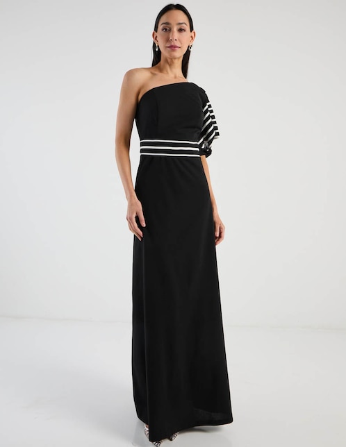 Vestido maxi de fiesta escote medio 1