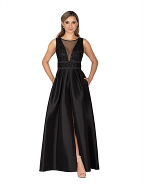 Vestido de fiesta maxi Ema Valdemossa corte línea A en Liverpool