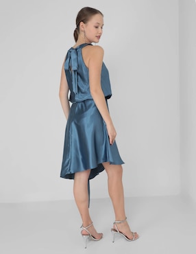 Vestido 3/4 de fiesta Eva Brazzi Cocktail escote regular