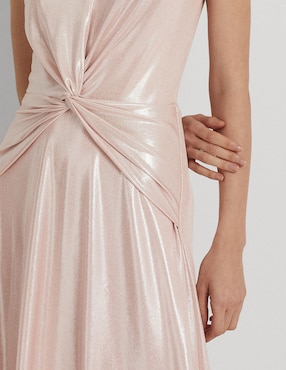 Vestido midi de fiesta Lauren Ralph Lauren escote regular