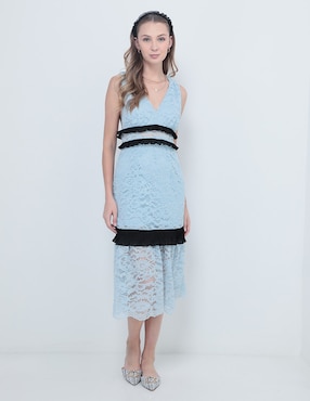 Vestido midi de fiesta Rue De La Paix escote V
