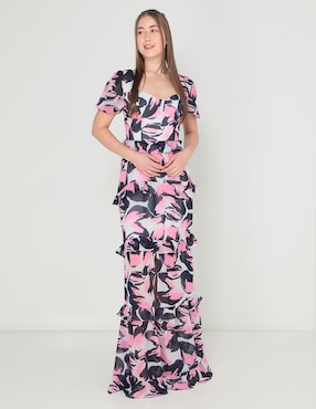 Vestido maxi de fiesta Rue De La Paix escote medio