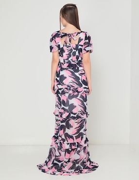 Vestido maxi de fiesta Rue De La Paix escote medio