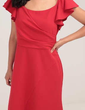 Vestido midi de fiesta Damaia Atelier escote cuadrado