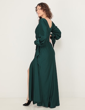 Vestido maxi de fiesta Damaia Atelier escote V