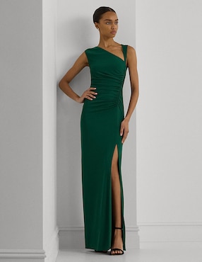 Vestido Largo De Fiesta Lauren Ralph Lauren Escote Regular