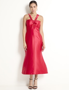 Vestido midi de fiesta Mia Paluzzi escote V