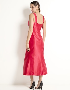 Vestido midi de fiesta Mia Paluzzi escote V