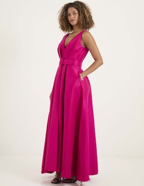 Vestido largo de fiesta Ema Valdemossa escote V