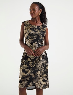 Vestido midi fiesta Connected Apparel escote redondo