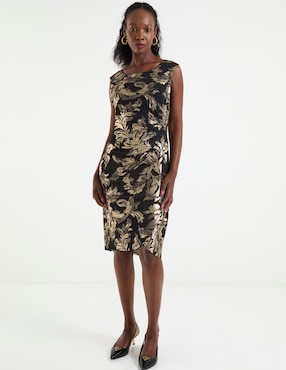 Vestido midi fiesta Connected Apparel escote redondo