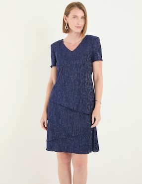 Vestido corto de fiesta Connected Apparel escote V