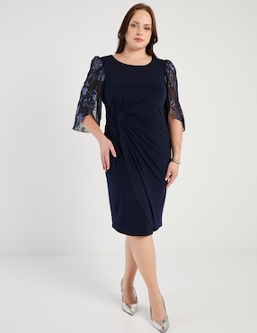 Vestido mido fiesta Connected Apparel escote redondo