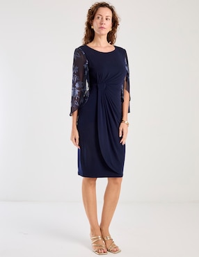 Vestido a la rodilla formal Connected Apparel para mujer