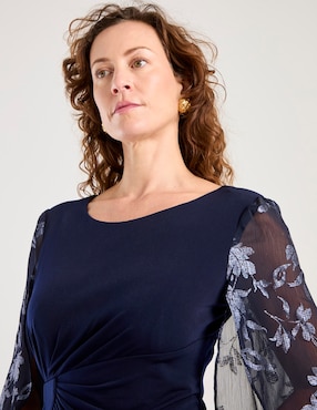 Vestido a la rodilla formal Connected Apparel para mujer