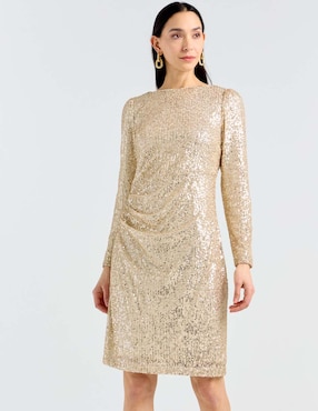 Vestido corto de fiesta Connected Apparel escote regular