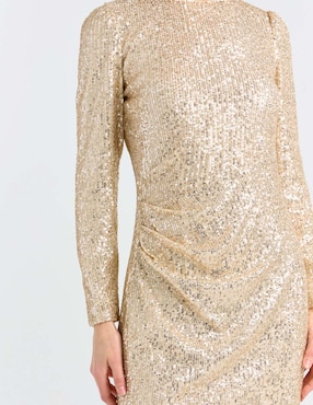 Vestido corto de fiesta Connected Apparel escote regular