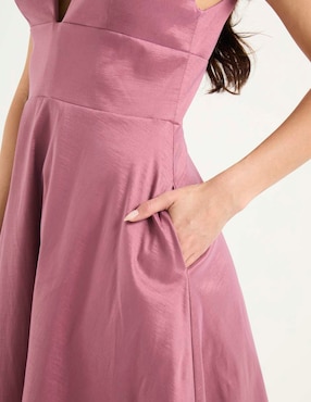 Vestido crop de fiesta Rue de la Paix escote V