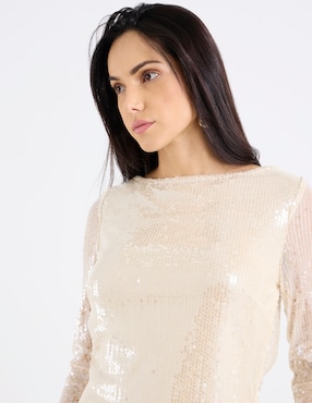 Vestido corto de fiesta Bebe escote regular