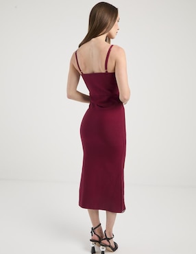 Vestido crop de fiesta Bebe escote cuadrado