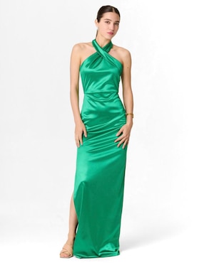 Vestido maxi de fiesta Karen Beltran Mexico escote regular