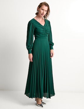 Vestido largo de fiesta Karen Olivier escote V