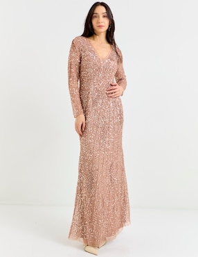 Vestido maxi fiesta Adrianna Papell escote V