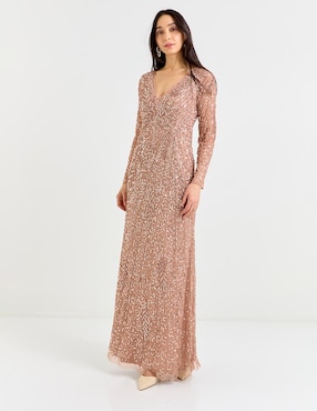 Vestido maxi fiesta Adrianna Papell escote V
